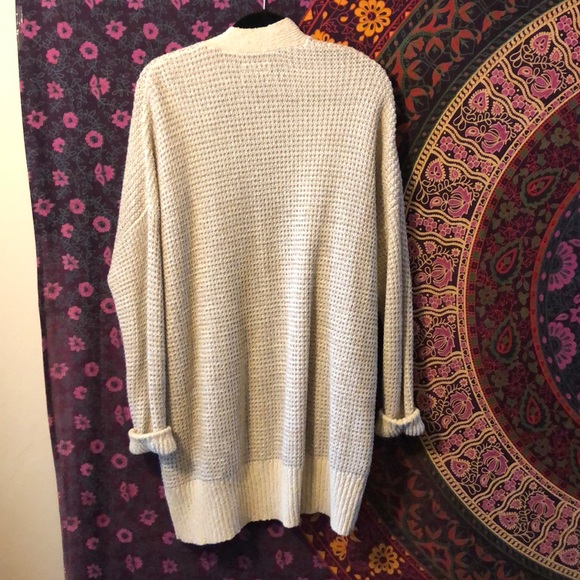 Beige oversized cardigan - Picture 2 of 2